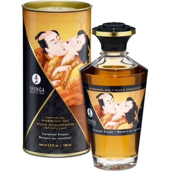 Shunga Oils SHUNGA - MASSAGE OIL WITH HEAT EFFECT CARAMEL FLAVOR 100 ML
