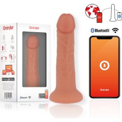 Oninder LARGE BOGOT&Aacute; VIBRATOR DILDO 9 SPEEDS NATURAL 22 CM -O- 4.5 CM - FREE APP