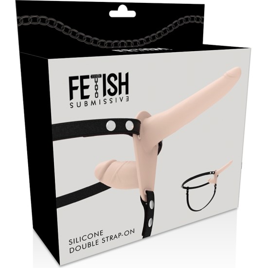 Fetish Submissive Harness DOUBLE PENETRATION FLESH