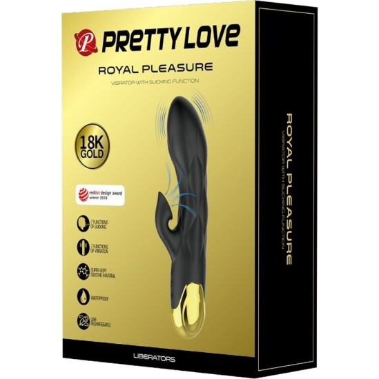 Pretty Love C-Type PRETTY LOVE - BLACK RECHARGEABLE GOLD PLATED LUXURY VIBRATOR