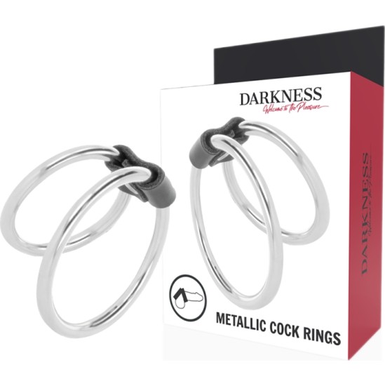Darkness Sensations DARKNESS - DOUBLE METAL PENIS RING