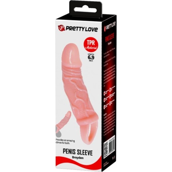 Baile For Him BAILE - PENIS EXTENDER SHEATH WITH STRAP FOR TESTICLES 13.5 CM