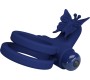 Pretty Love Male PRETTY LOVE - JAMELE DOUBLE RING WITH VIBRATION & BUTTERFLY STIMULATOR BLUE