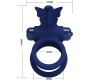 Pretty Love Male PRETTY LOVE - JAMELE DOUBLE RING WITH VIBRATION & BUTTERFLY STIMULATOR BLUE