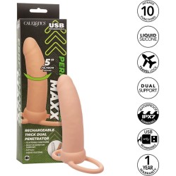 Calexotics MAXX THICK DUAL PENETRATOR 10 VIBRATIONS FLESH