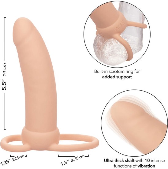 Calexotics MAXX THICK DUAL PENETRATOR 10 VIBRATIONS FLESH