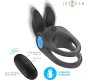 Intense Couples Toys INTENSE - SAM VIBRATOR DOUBLE PENIS RING 10 VIBRATIONS BLACK
