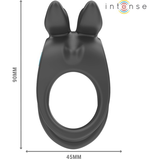 Intense Couples Toys INTENSE - SAM VIBRATOR DOUBLE PENIS RING 10 VIBRATIONS BLACK