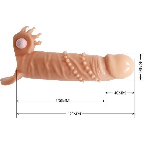 Pretty Love CONNOR PENIS SLEEVE + CLITORIS STIMULATOR FLESH