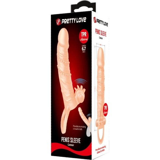 Pretty Love CONNOR PENIS SLEEVE + CLITORIS STIMULATOR FLESH
