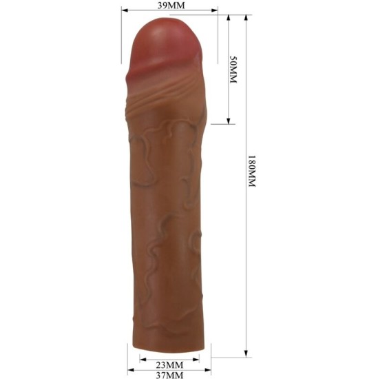 Pretty Love CHANE PENIS SLEEVE WITH 5 CM EXTENSION MULATTO