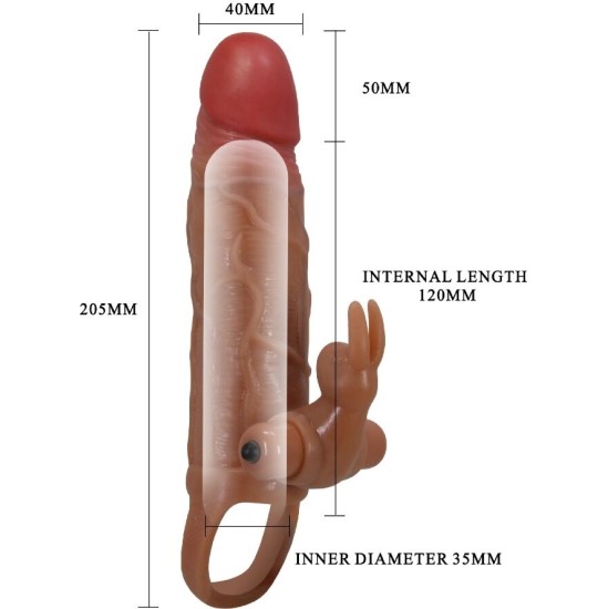 Pretty Love OSMAR PENIS SLEEVE + VIBRATING CLITORIS STIMULATOR