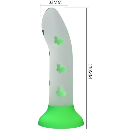 Pretty Love Flirtation PRETTY LOVE - MAGICAL NIGHTFALL DILDO WITHOUT VIBRATION LUMINOUS GREEN