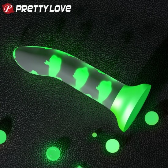 Pretty Love Flirtation PRETTY LOVE - MAGICAL NIGHTFALL DILDO WITHOUT VIBRATION LUMINOUS GREEN