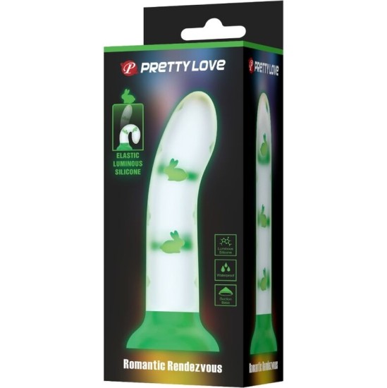 Pretty Love Flirtation PRETTY LOVE - MAGICAL NIGHTFALL DILDO WITHOUT VIBRATION LUMINOUS GREEN