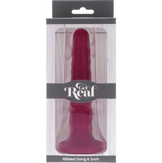 Get Real RIBBED DONG 12 CM RED