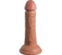 King Cock ELITE REALISTIC DILDO VIBRATING & SILICONE 15.2 CM CARAMEL