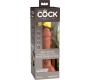 King Cock ELITE REALISTIC DILDO VIBRATING & SILICONE 15.2 CM CARAMEL