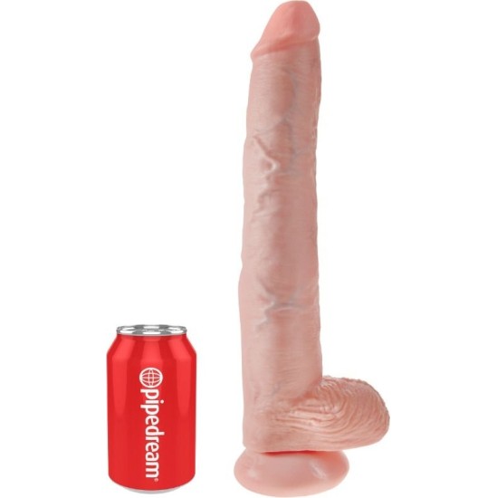 King Cock DILDO WITH BALLS 35.6 CM FLESH