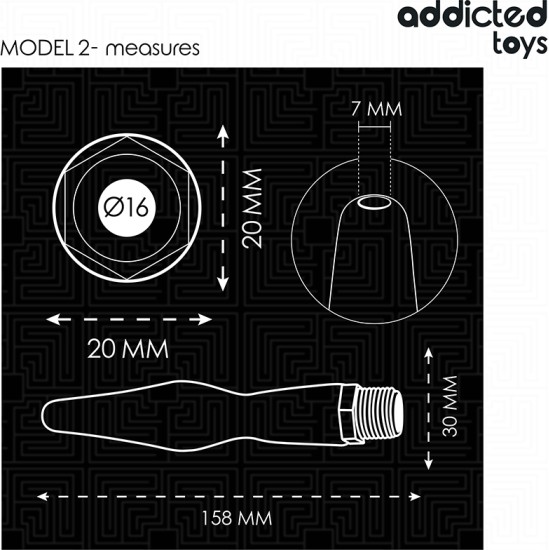 Addicted Toys ANAL CLEANER WITH UNIVERSAL ADAPTER MODEL 2