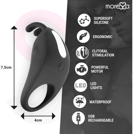 Moressa BRAD PREMIUM SILICONE RECHARGEABLE BLACK