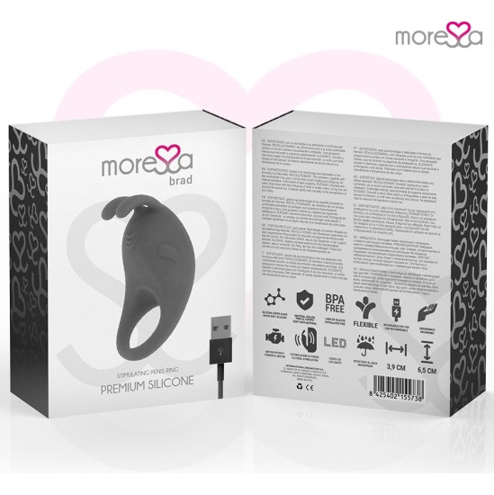 Moressa BRAD PREMIUM SILICONE RECHARGEABLE BLACK