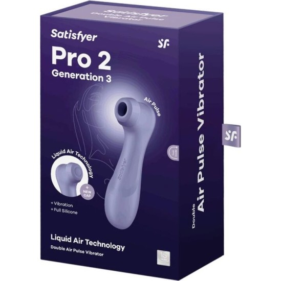Satisfyer Air Pulse SATISFYER - PRO 2 GENERATION 3 LIQUID AIR TECHNOLOGY LILAC