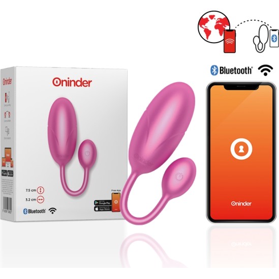 Oninder TOKYO VIBRATING EGG PINK 7.5 X 3.2 CM FREE APP
