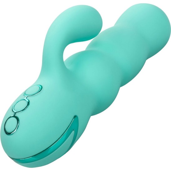 Calexotics DEL MAR DIVA VIBRATOR RABBIR AQUA GREEN BY CALIFORNIA DREAMING