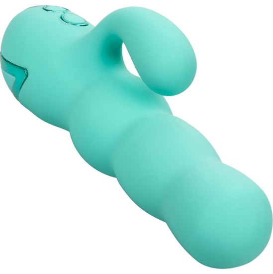 Calexotics DEL MAR DIVA VIBRATOR RABBIR AQUA GREEN BY CALIFORNIA DREAMING