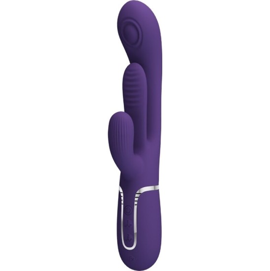 Pretty Love SHANIA TRIPLE RABBIT VIBRATOR MULTIFUNCTION PURPLE