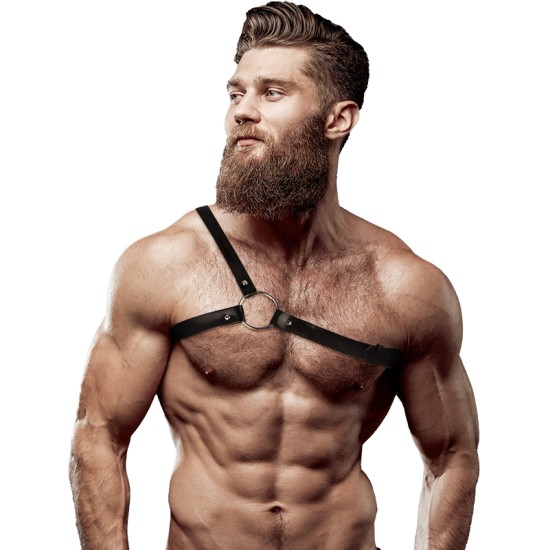 Fetish Submissive Attitude FETISH SUBMISSIVE - ATTITUDE MENS CROSSED SHOULDER ECO LEATHER HARNESS