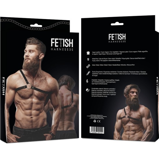 Fetish Submissive Attitude FETISH SUBMISSIVE - ATTITUDE MENS CROSSED SHOULDER ECO LEATHER HARNESS