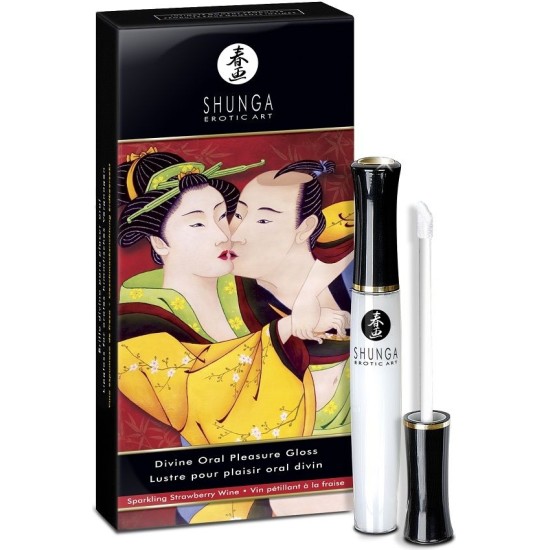 Shunga Aphrodisiacs SHUNGA - DIVINE LIP GLOSS STRAWBERRY & CAVA