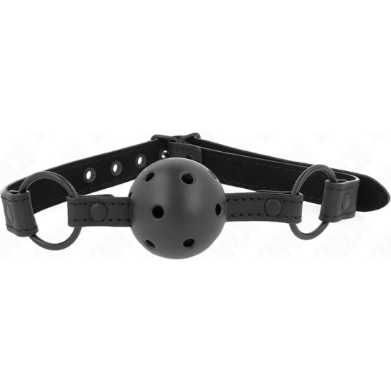 Kink Collar & Gag KINK - NEOPRENE BALL 4.5 CM GAG 63.5 X 2 CM ADJUSTABLE 41 X 59 CM