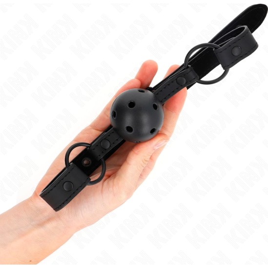 Kink Collar & Gag KINK - NEOPRENE BALL 4.5 CM GAG 63.5 X 2 CM ADJUSTABLE 41 X 59 CM