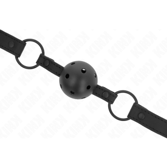 Kink Collar & Gag KINK - NEOPRENE BALL 4.5 CM GAG 63.5 X 2 CM ADJUSTABLE 41 X 59 CM