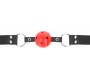 Kink Collar & Gag KINK - BREATHABLE BALL 4 CM GAG WITH DOUBLE RIVET LEATHER 62.5 x 2.5 CM ADJUSTABLE 42-58 CM