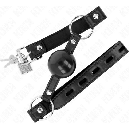 Kink Collar & Gag KINK - BLACK TPE BALL 4 CM GAG 60 x 2 CM