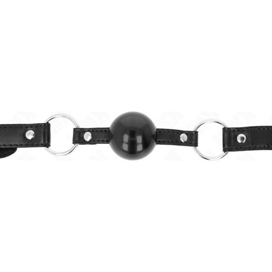 Kink Collar & Gag KINK - BLACK TPE BALL 4 CM GAG 60 x 2 CM