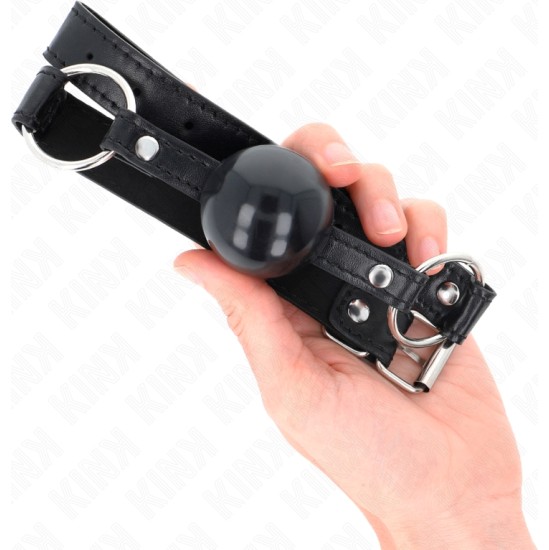Kink Collar & Gag KINK - BLACK TPE BALL 4 CM GAG 60 x 2 CM