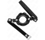 Kink Collar & Gag KINK - LIP 8 CM GAG WITH BLACK LEATHERETTE STRAP 63 x 2 CM ADJUSTABLE 39-58 CM