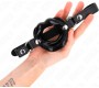 Kink Collar & Gag KINK - LIP 8 CM GAG WITH BLACK LEATHERETTE STRAP 63 x 2 CM ADJUSTABLE 39-58 CM