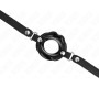 Kink Collar & Gag KINK - LIP 8 CM GAG WITH BLACK LEATHERETTE STRAP 63 x 2 CM ADJUSTABLE 39-58 CM