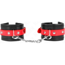 Kink Wrist Restraint KINK - WRIST RESTRAINTS BLACK WITH RED BELT ADJUSTABLE 17-28 CM X 6 CM