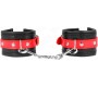 Kink Wrist Restraint KINK - WRIST RESTRAINTS BLACK WITH RED BELT ADJUSTABLE 17-28 CM X 6 CM