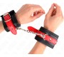 Kink Wrist Restraint KINK - WRIST RESTRAINTS BLACK WITH RED BELT ADJUSTABLE 17-28 CM X 6 CM