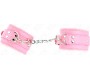Kink Wrist Restraint KINK - FUR LINED WRIST RESTRAINTS PINK WITH PINK BELT ADJUSTABLE 17-29 CM X 6 CM
