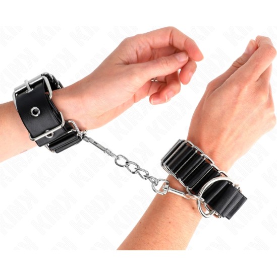 Kink Wrist Restraint KINK - HINGE-LIKE THIN WRIST RESTRAINTS BLACK ADJUSTRABLE 16-22 CM X 3.5 CM