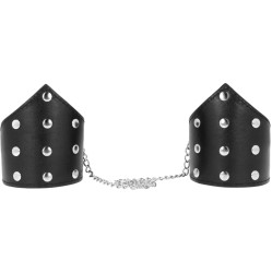 Kink Wrist Restraint KINK - BLACK POINT STYLE WRISTBANDS WITH CHAIN ADJUSTABLE 17-23 CM X 8.5 CM